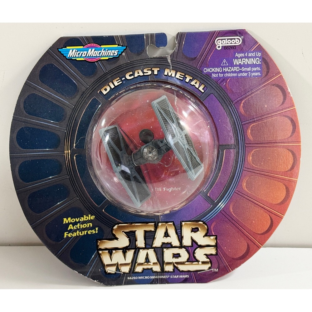 Galoob Micro Machines Star Wars TIE Fighter Die-Cast Metal‎ Grey Vintage 66260